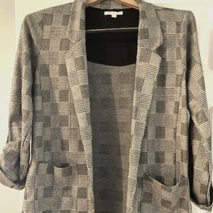 Black and White checker blazer